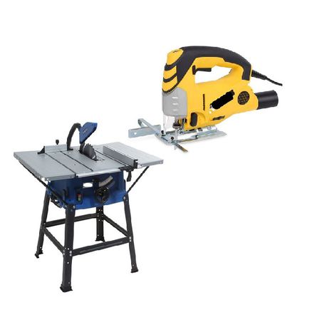 1800W 250 mm Table Saw with Stable Stand And 650w Variable Speed Jigsaw