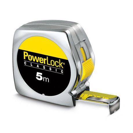 Power Lock Measuring Tape - Silver 5M, 8M, 10M