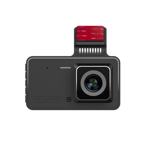 HD Super Dual Lens Dash Camera for 24/7-Black