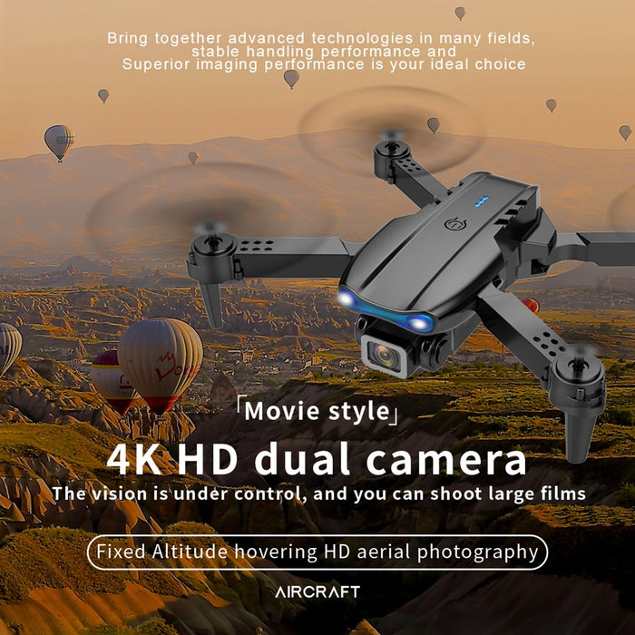 Q-DR9 RC Quadcopter Drone Dual Camera Control 4K HD FPV WiFi 2.4GHz