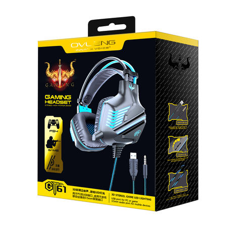 Syntronics-GT61 Gaming Headset BLUE