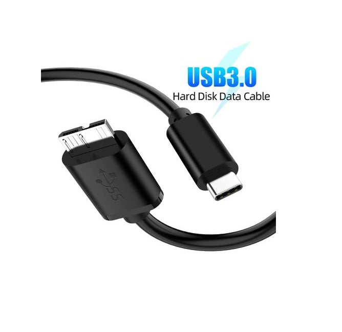 USB 3.1 Type C to Micro B Cable Connector to Data Cable