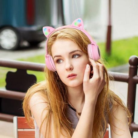 Pink Cat Ear Headphone